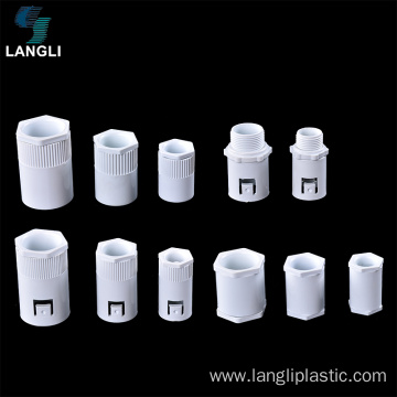 Full sizes Electrical Plastic White pipe pipe fitting